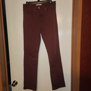 Burgundy 314 Shaping Straight Levi Pants